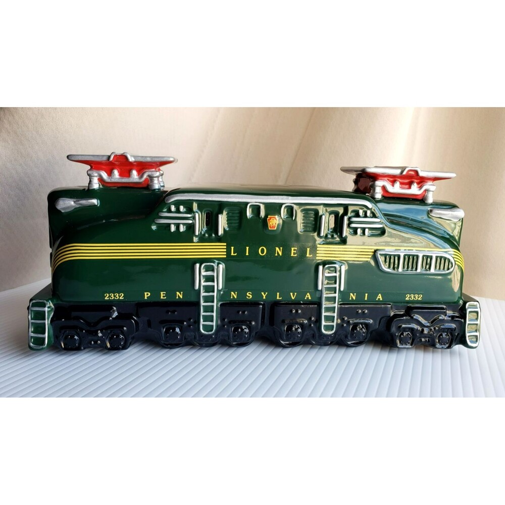 ENESCO LIONEL COLLECTIBLE SAVINGS BANK Green Ceramic  #480274 Pennsylvania Train